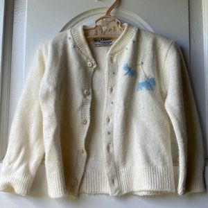 Vintage May Claire infant sweater May knitting co, NYC